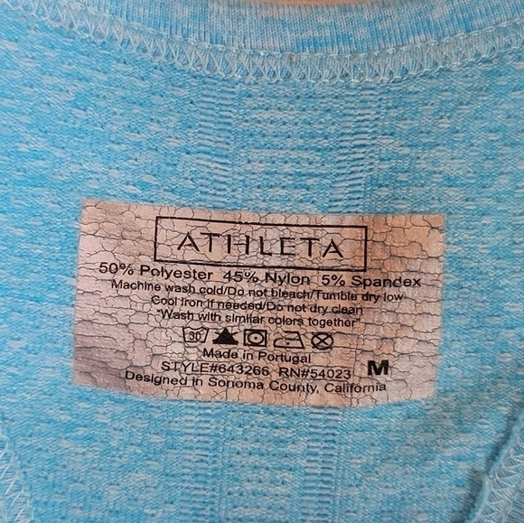 Athleta Fast Track Racerback Tank Top in Light Blue, sz Medium - Picture 3 of 8
